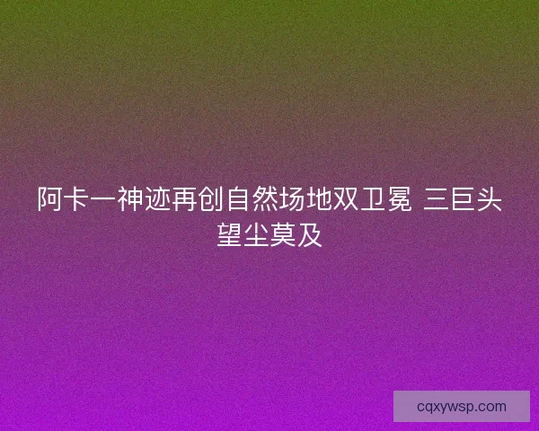 阿卡一神迹再创自然场地双卫冕 三巨头望尘莫及